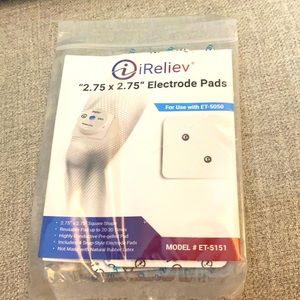 5/$25 Irelieve electrode pads large self adhesive pad snap